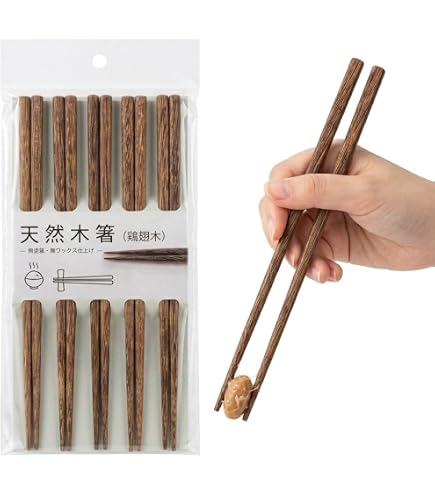 Amazon｜大黒工業 六角 箸 23cm 黒 10膳セット 業務用 リユース SPS